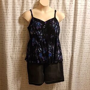 Torrid fit-and-flare camisole with smocked back